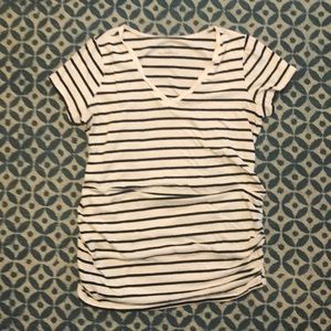 Motherhood Maternity side-ruched jersey knit tee